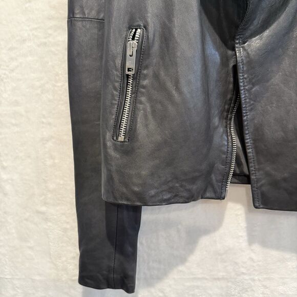 Walter Baker Women’s Leather Jacket XS Black Lambskin Motorcycle Studs Grunge - Picture 5 of 16